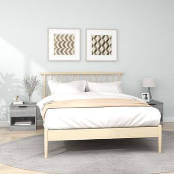 Vidaxl vidaXL Nočne omarice, komplet 2 kosov, siv hrast sonoma, material na osnovi lesa