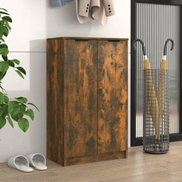 Vidaxl vidaXL Omarica za čevlje dimljen hrast 59x35x100 cm