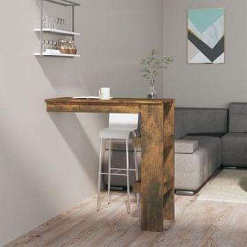 Vidaxl vidaXL Barska miza dimljen hrast 102x45x103,5 cm