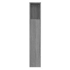 Vidaxl Vzglavna omarica siva sonoma 100x18,5x104,5 cm