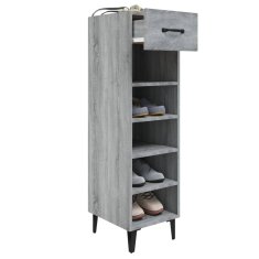 Vidaxl Omarica za čevlje siva sonoma 30x35x105 cm konstruiran les