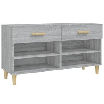 Vidaxl Omarica za čevlje siva sonoma 102x35x55 cm konstruiran les