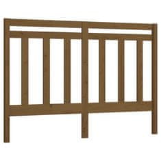 Vidaxl Posteljno vzglavje medeno rjavo 146x4x100 cm trdna borovina