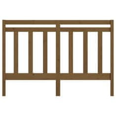Vidaxl Posteljno vzglavje medeno rjavo 146x4x100 cm trdna borovina