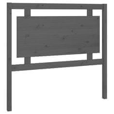 Vidaxl Posteljno vzglavje sivo 105,5x4x100 cm trdna borovina