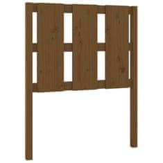 Vidaxl Posteljno vzglavje medeno rjavo 80,5x4x100 cm trdna borovina