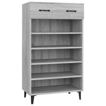 Vidaxl Omarica za čevlje siva sonoma 60x35x105 cm konstruiran les
