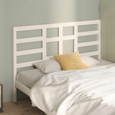 Vidaxl Posteljno vzglavje belo 146x4x104 cm trdna borovina