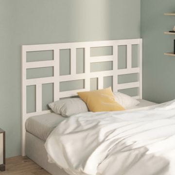 Vidaxl vidaXL Vzglavje postelje belo 126x4x104 cm masivni borov les