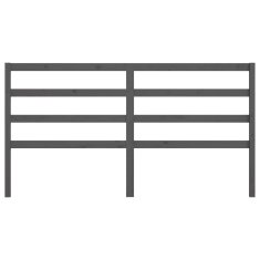 Vidaxl Posteljno vzglavje sivo 206x4x100 cm trdna borovina