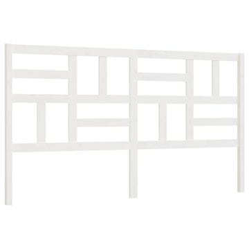 Vidaxl Posteljno vzglavje belo 206x4x104 cm trdna borovina