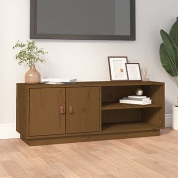 Vidaxl vidaXL TV omarica medeno rjava 105x34x40 cm masivni borov les