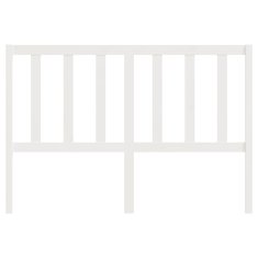 Vidaxl Posteljno vzglavje belo 141x4x100 cm trdna borovina