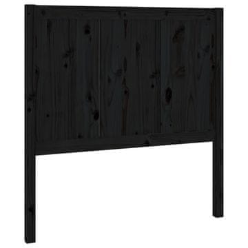 Vidaxl Posteljno vzglavje črno 95,5x4x100 cm trdna borovina