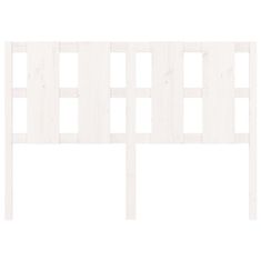 Vidaxl Posteljno vzglavje belo 125,5x4x100 cm trdna borovina