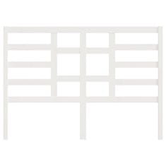 Vidaxl Posteljno vzglavje belo 146x4x104 cm trdna borovina