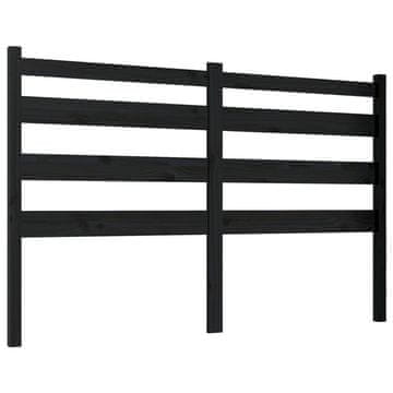 Vidaxl Posteljno vzglavje črno 166x4x100 cm trdna borovina