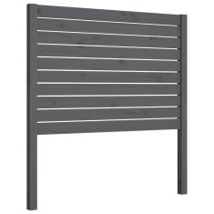 Vidaxl Posteljno vzglavje sivo 81x4x100 cm trdna borovina