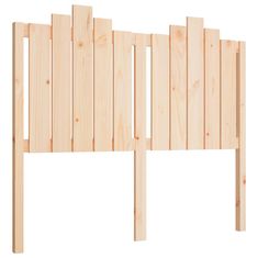 Vidaxl Posteljno vzglavje 126x4x110 cm trdna borovina