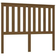 Vidaxl Posteljno vzglavje medeno rjavo 146x6x101 cm trdna borovina