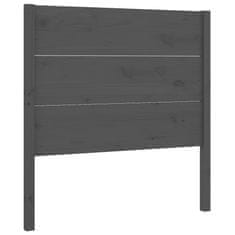 Vidaxl Vzglavna sivo 81x4x100 cm trdna borovina
