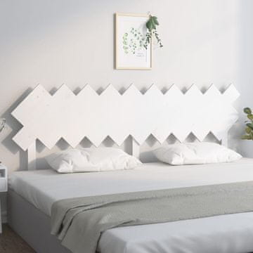 Vidaxl vidaXL Vzglavje postelje belo 196x3x80,5 cm masivni borov les
