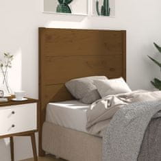 Vidaxl Vzglavna medeno rjavo 96x4x100 cm trdna borovina