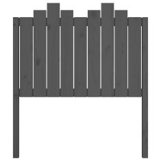 Vidaxl Posteljno vzglavje sivo 96x4x110 cm trdna borovina