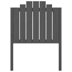 Vidaxl Posteljno vzglavje sivo 81x4x110 cm trdna borovina