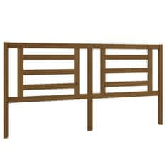 Vidaxl Posteljno vzglavje medeno rjavo 186x4x100 cm trdna borovina