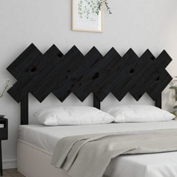 Vidaxl vidaXL Vzglavje postelje črno 159,5x3x80,5 cm masivni borov les