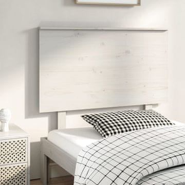 Vidaxl vidaXL Vzglavje postelje belo 104x6x82,5 cm masivni borov les