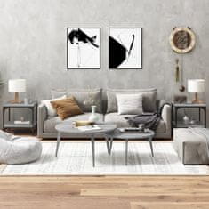 Vidaxl Stranska mizica 2 kosa siva sonoma 40x40x40 cm inženirski les