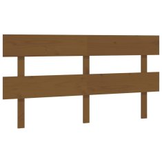 Vidaxl Posteljno vzglavje medeno rjavo 164x3x81 cm trdna borovina