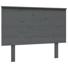 Vidaxl Posteljno vzglavje sivo 104x6x82,5 cm trdna borovina