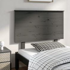 Vidaxl Posteljno vzglavje sivo 104x6x82,5 cm trdna borovina