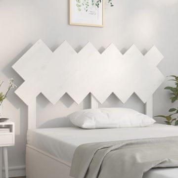 Vidaxl vidaXL Vzglavje postelje belo 132x3x81 cm masivni borov les