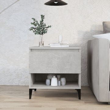 Vidaxl vidaXL Stranska mizica betonsko siva 50x46x50 cm