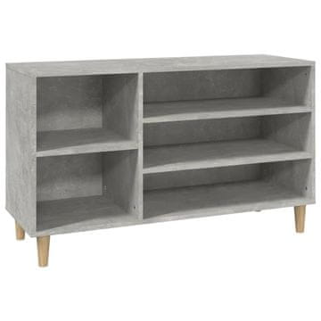 Vidaxl Omarica za čevlje betonsko siva 102x36x60 cm inženirski les