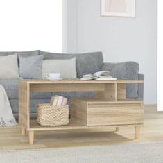 Vidaxl Klubska mizica sonoma hrast 90x49x45 cm konstruiran les