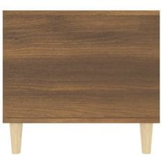 Vidaxl Klubska mizica rjavi hrast 90x49x45 cm inženirski les