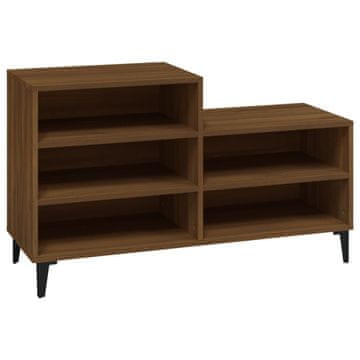 Vidaxl Omarica za čevlje rjav hrast 102x36x60 cm inženirski les