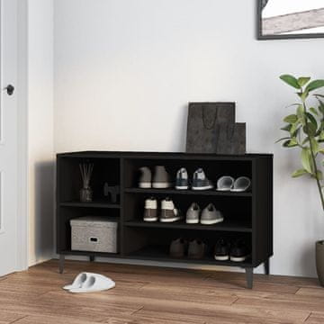 Vidaxl vidaXL Omarica za čevlje črna 102x36x60 cm lesena