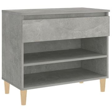 Vidaxl Omarica za čevlje betonsko siva 70x36x60 cm inženirski les