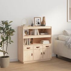 Vidaxl Visoka omara 100x40x108,5 cm trdna borovina