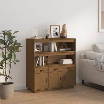 Vidaxl vidaXL Omarica medeno rjava 100x40x108,5 cm masivni borov les