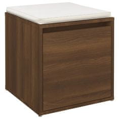 Vidaxl Predalnik rjav hrast 40,5x40x40 cm inženirski les