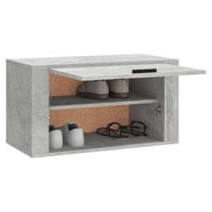 Vidaxl Stenska omarica za čevlje betonsko siva 70x35x38 cm inž. les