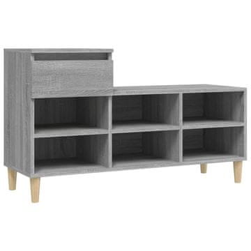 Vidaxl Omarica za čevlje siva sonoma 102x36x60 cm inženirski les