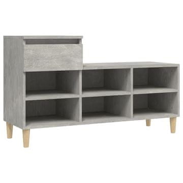 Vidaxl Omarica za čevlje betonsko siva 102x36x60 cm inženirski les